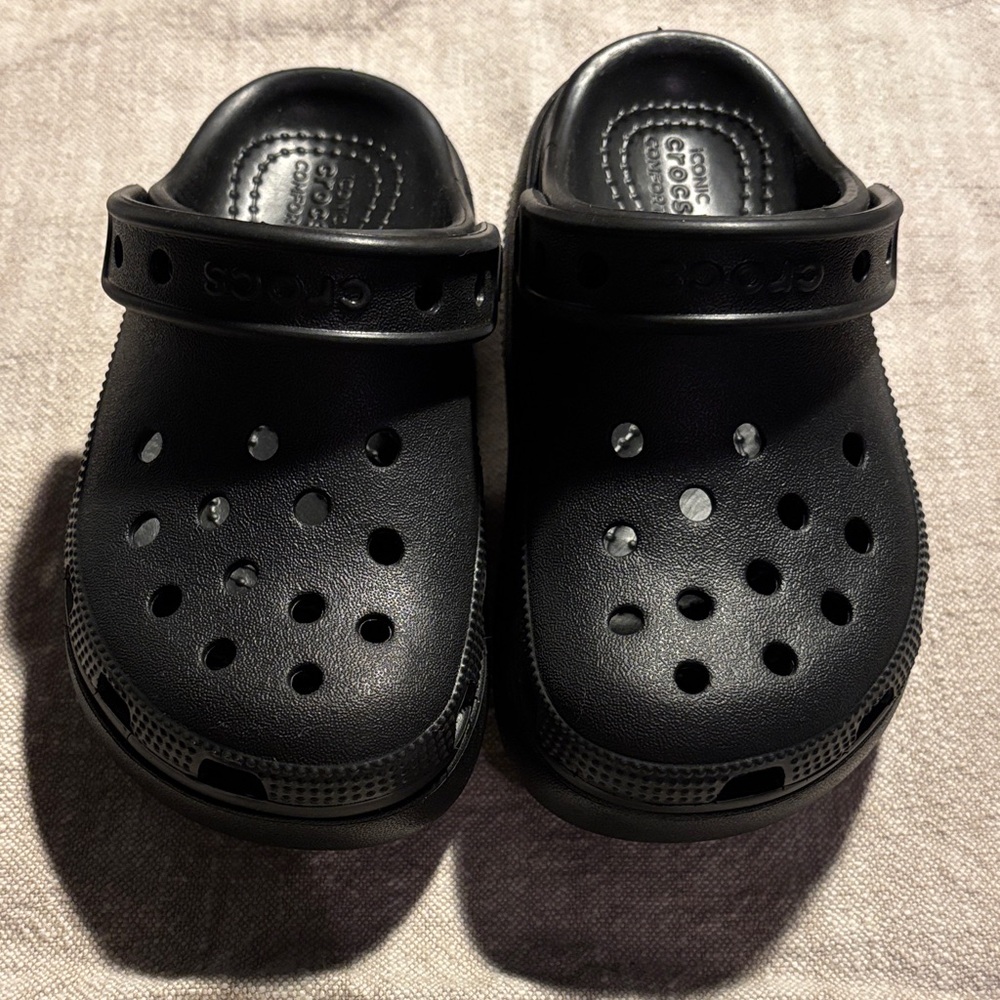CROCS ‘Cutie Crush’ Unisex Clogs, Child Sz 11 - Black, NWOT